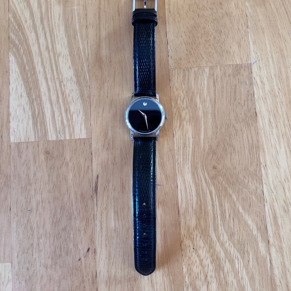 Movado Leather Band Watch Womens